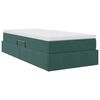 vidaXL Letto con contenitore e materasso Verde Scuro 100 x 200 cm