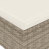 vidaXL Set Sedie da Giardino con Poggiapiedi 4 pz in Polyrattan Beige
