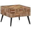 vidaXL Tavolino da Salotto Grigio 55x55x40cm Massello Teak di Recupero