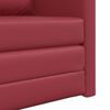 vidaXL Divano Letto da Terra 2 in 1 Rosso Vino 112x174x55cm Similpelle