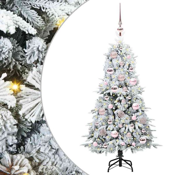 vidaXL Albero di Natale Artificiale con Rami Pieghevoli Bianco 120 cm