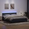 vidaXL Letto a Molle con Materasso e LED Grigio Scuro 180x210 cm Velluto