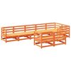 vidaXL Set Divani da Giardino 8 pz Marrone Cera Legno Massello Pino