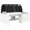 vidaXL Letto con Tunnel 4 pcs Rovere Artigianale e Nero