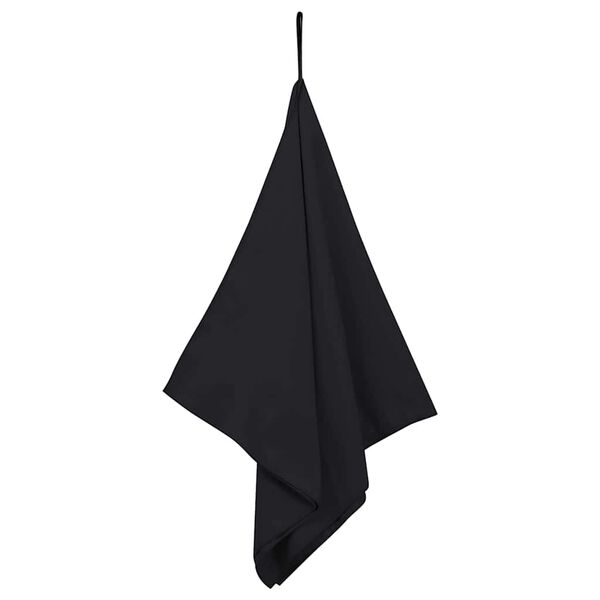 vidaXL Asciugamani Sportivi 2 pcs Nero 100 x 50 cm