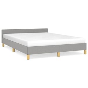 vidaXL Giroletto senza Materasso Grigio Chiaro 140x190 cm Tessuto