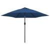 vidaXL Ombrellone da Esterni con Palo in Metallo 300 cm Azzurro
