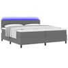 vidaXL Letto a molle Grigio chiaro e bianco 203 x 200 x 88 cm