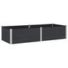 vidaXL Letto rialzato da giardino Nero 250 x 100 x 54 cm alluminio