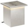 vidaXL Fioriera da giardino con LED Argento 30 x 30 x 30 cm