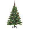 vidaXL Albero di Natale artificiale con 150 LED Verde 150 cm PE e PVC