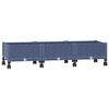 vidaXL Vaso da Giardino con Ruote Blu Grigio 120 x 40 x 33 cm PP