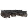 vidaXL Set Divano da Giardino 12 pz Grigio e Grigio Scuro