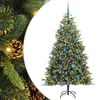 vidaXL Albero di Natale artificiale pieghevole con coni Verde 180 cm