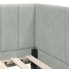 vidaXL Cornice del letto ad angolo Grigio chiaro 90 cm x 190 cm