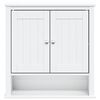 vidaXL Mobile Bagno a Muro BERG Bianco 69,5x27x71,5cm Legno Massello