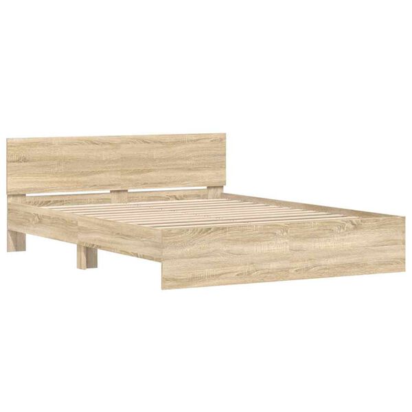 vidaXL Struttura del letto Sonoma 152 x 203 cm Legno multistrato