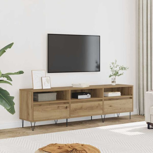 vidaXL Mobile Porta TV Rovere Artigianale 150x30x44,5 cm Multistrato