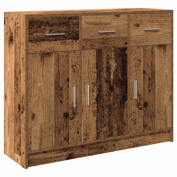 vidaXL Credenza Legno Antico 91x28x75 cm in Legno Multistrato