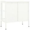 vidaXL Credenza Bianca 70x35x70 cm in Acciaio e Vetro