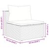 vidaXL Set Divani da Giardino 11 pz con Cuscini in Polyrattan Grigio
