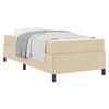 vidaXL Letto a molle Crema 90 x 190 cm Tessuto