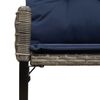 vidaXL Panchina da esterno Grigio e Blu Navy 118 x 55 x 82 cm