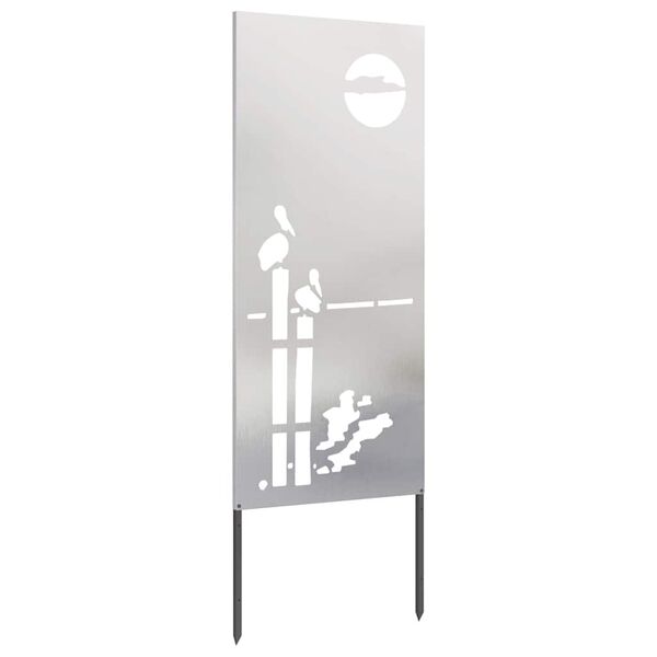 vidaXL Schermo per privacy in giardino Traforo Argento 50 x 140 cm