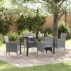 vidaXL Set da Pranzo per Giardino con cuscino 5 pcs Grigio polyrattan