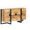 vidaXL Credenza in Legno Massello di Mango 150x40x80 cm
