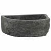 vidaXL Lavabo a parete Irregolare Grigio 45 x 35 x 15 cm Pietra fiume