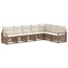 vidaXL Set Divano da Giardino 7 pz Beige polyrattan