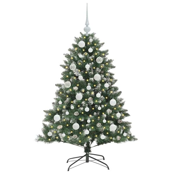 vidaXL Albero di Natale artificiale con 150 LED Verde 120 cm