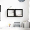 vidaXL Scaffali da parete 2 pcs Rovere Nero 26 x 15 x 26 cm