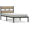 vidaXL Giroletto senza Materaso in Metallo Rovere Sonoma 107x203 cm