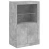 vidaXL Credenza con Luci LED Grigio Cemento 181,5x37x100 cm