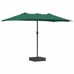 vidaXL Ombrello da giardino Verde 385 x 209 x 244 cm