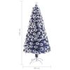 vidaXL Albero Natale Preilluminato Bianco e Blu 120 cm in Fibra Ottica