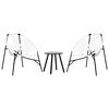 vidaXL Set di Sedie da Giardino 3 pz in Polyrattan Bianco e Nero