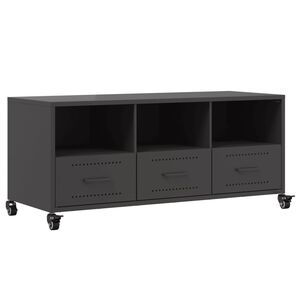 vidaXL Mobile TV Nero 100,5x39x43,5 cm in Acciaio