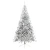 vidaXL Albero di Natale a Met&agrave; con Supporto Argento 210 cm PET