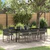 vidaXL Set da Pranzo per Giardino 9 pcs Grigio polyrattan