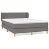 vidaXL Giroletto a Molle con Materasso Grigio Scuro 140x190 cm Tessuto