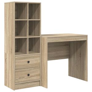 vidaXL Scrivania Rovere Sonoma 125,5 x 50 x 127 cm 2 pz