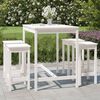 vidaXL Set Bar da Giardino 5 pz Bianco in Legno Massello di Pino