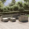 vidaXL Set Divani da Giardino 12 pz con Cuscini in Polyrattan Grigio