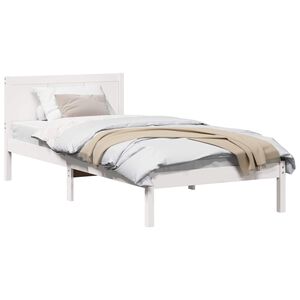 vidaXL Struttura del letto Bianco 90 x 190 cm Legno massello di pino