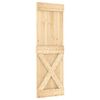 vidaXL Porta scorrevole NARVIK Naturale e Nero 70 x 210 cm (152,5 cm)