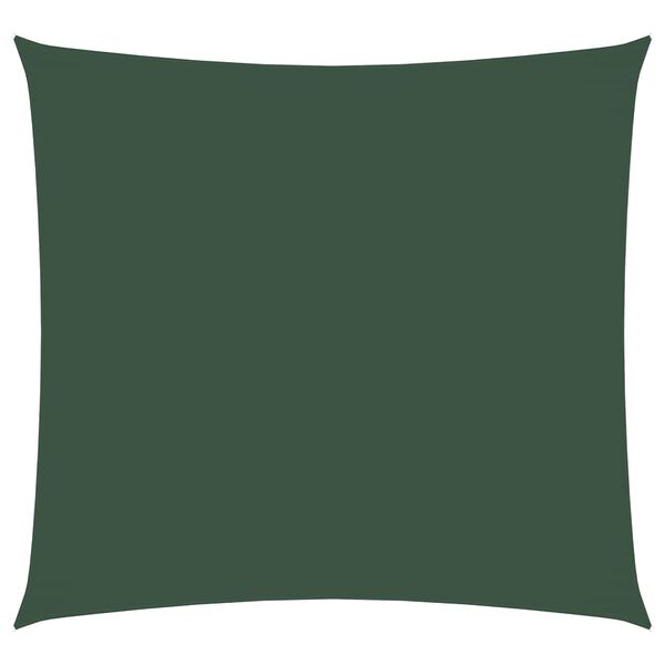 vidaXL Vela Parasole in Tela Oxford Quadrata 4x4 m Verde Scuro