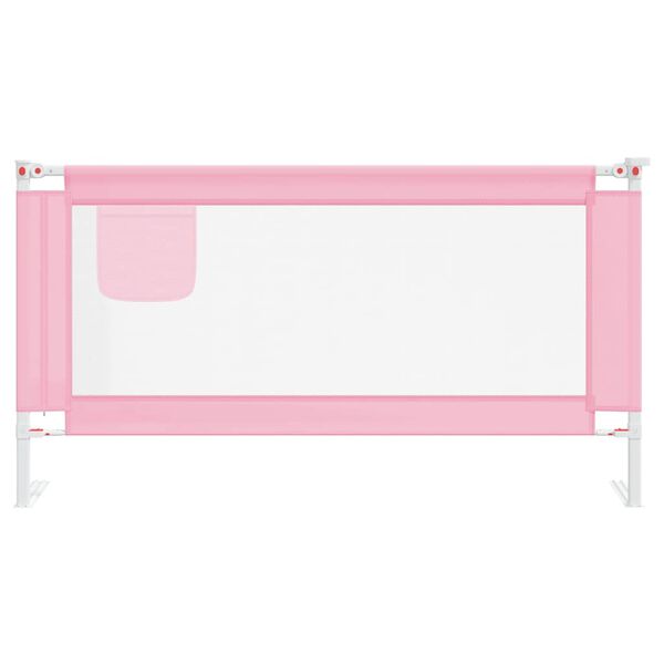 vidaXL Sponda Letto di Sicurezza per Bambini Rosa 160x25 cm Tessuto